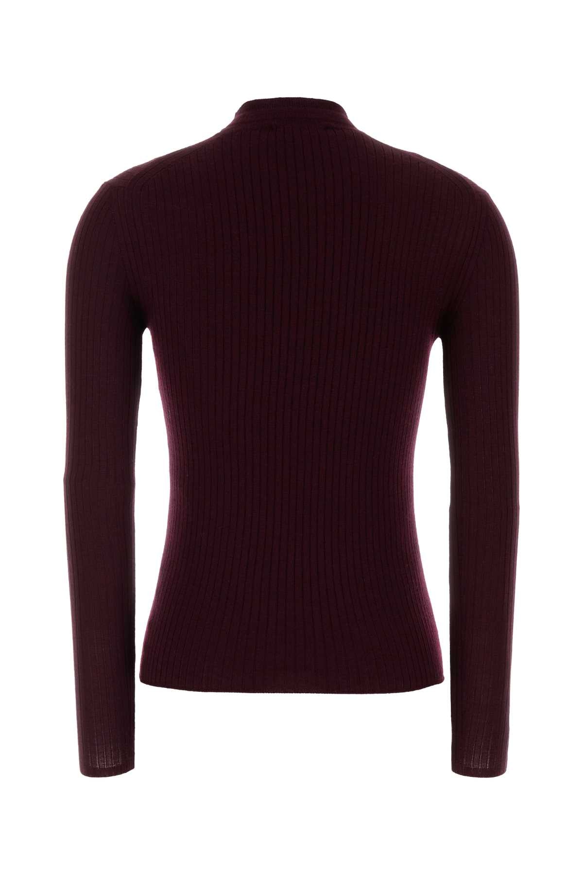 Jil Sander Women Burgundy Wool Blend Sweater JIL SANDER