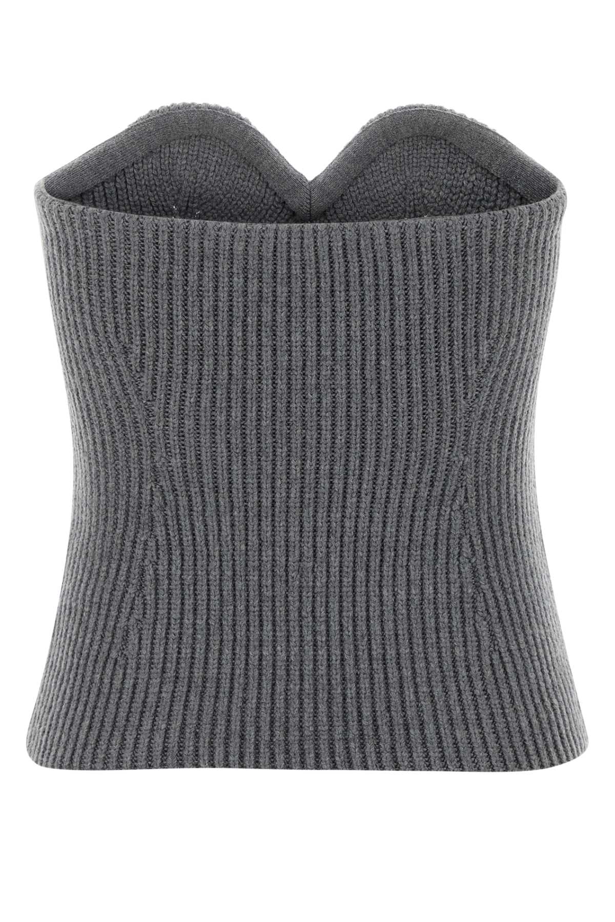 Jil Sander Women Grey Wool Blend Bodice JIL SANDER