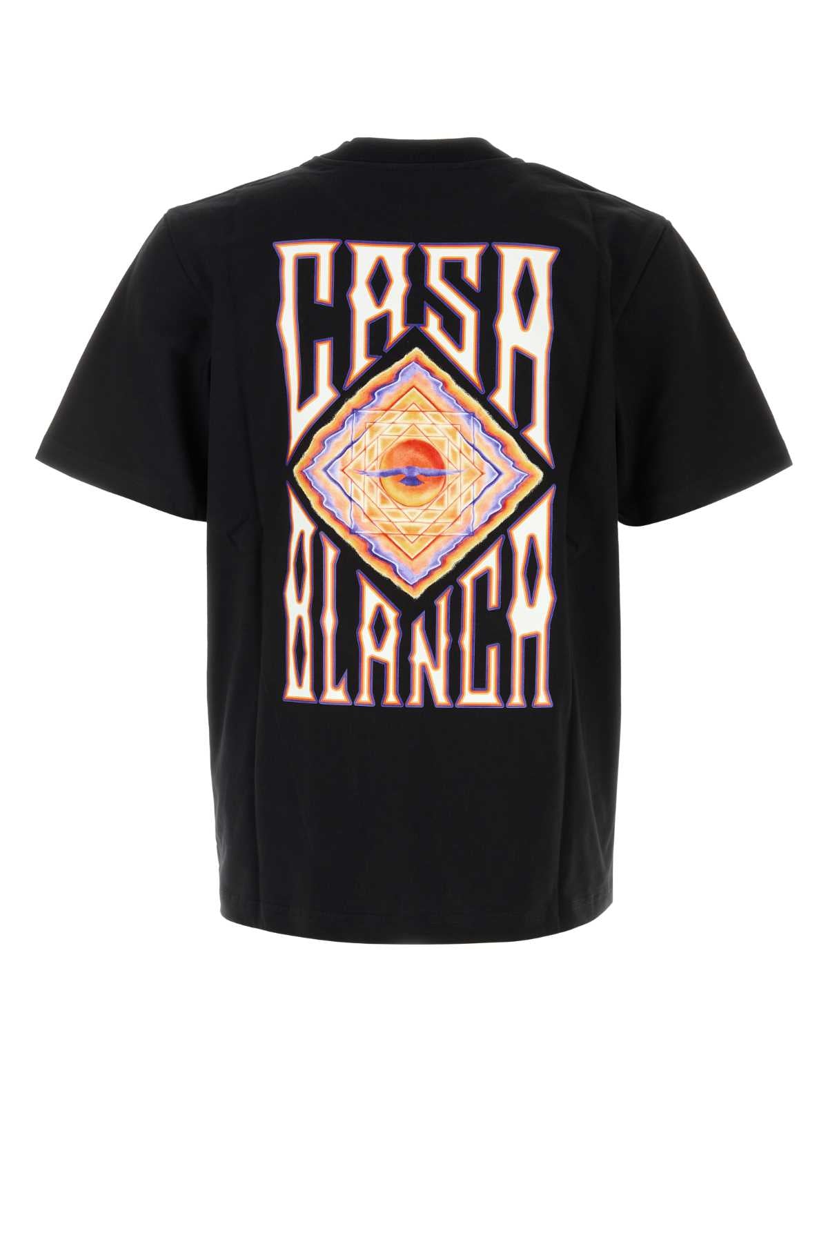 Casablanca Men Black Cotton T-Shirt CASABLANCA