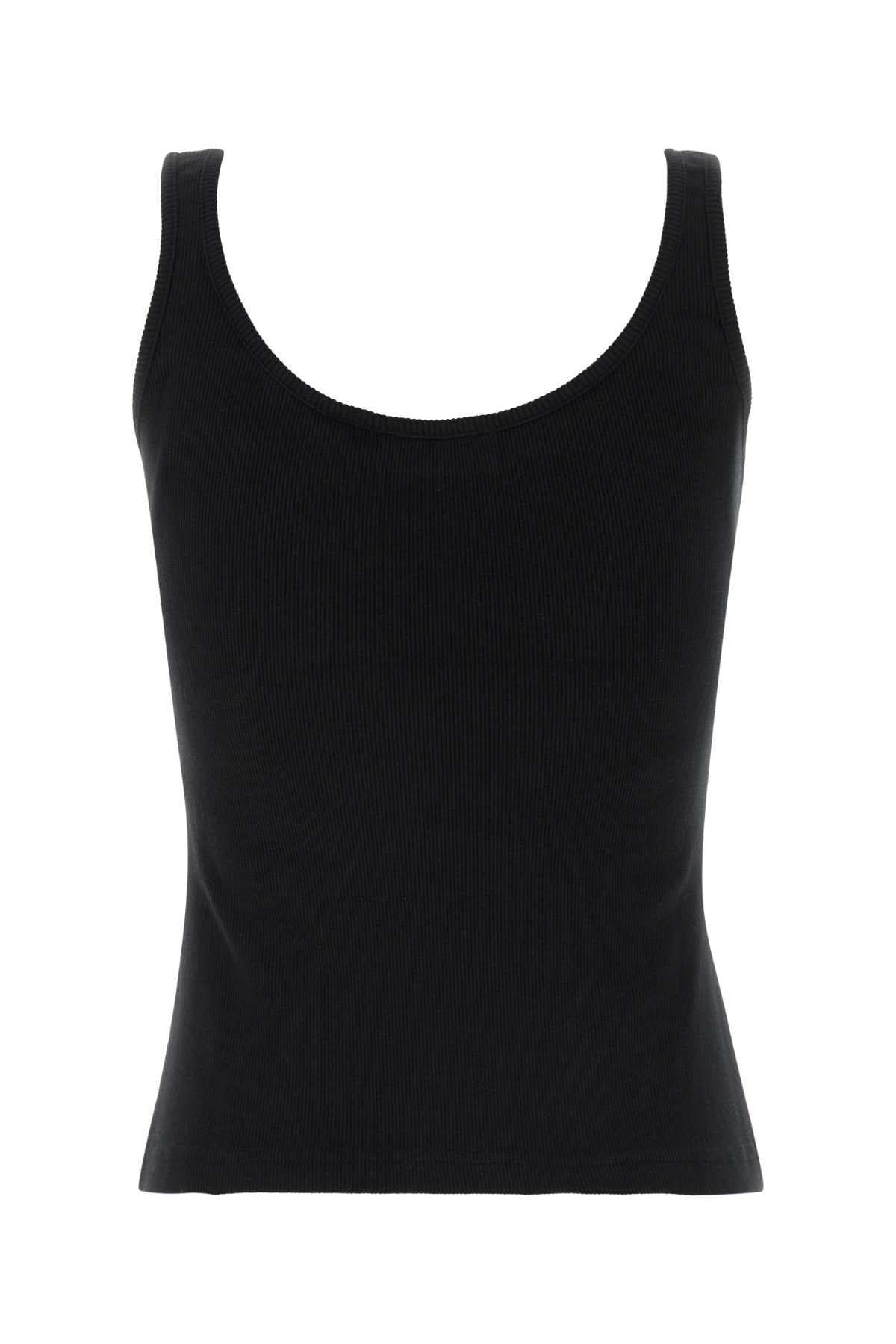 Off White Women Black Stretch Cotton Tank Top OFF-WHITE