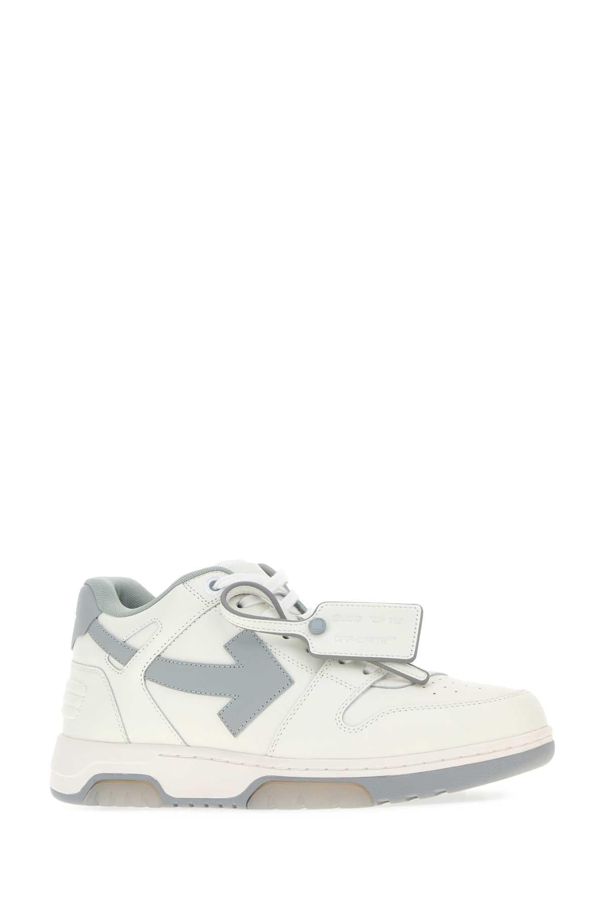 Off White Men White Leather Out Of Office Sneakers OFF-WHITE