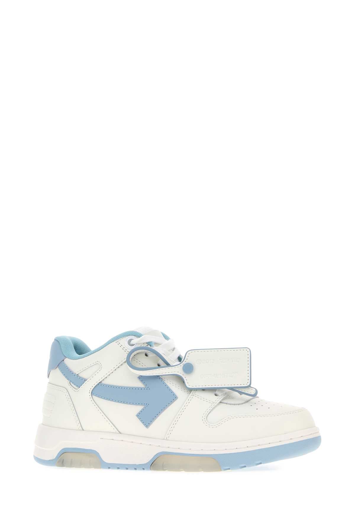 Off White Women White Leather Out Of Office Sneakers OFF-WHITE