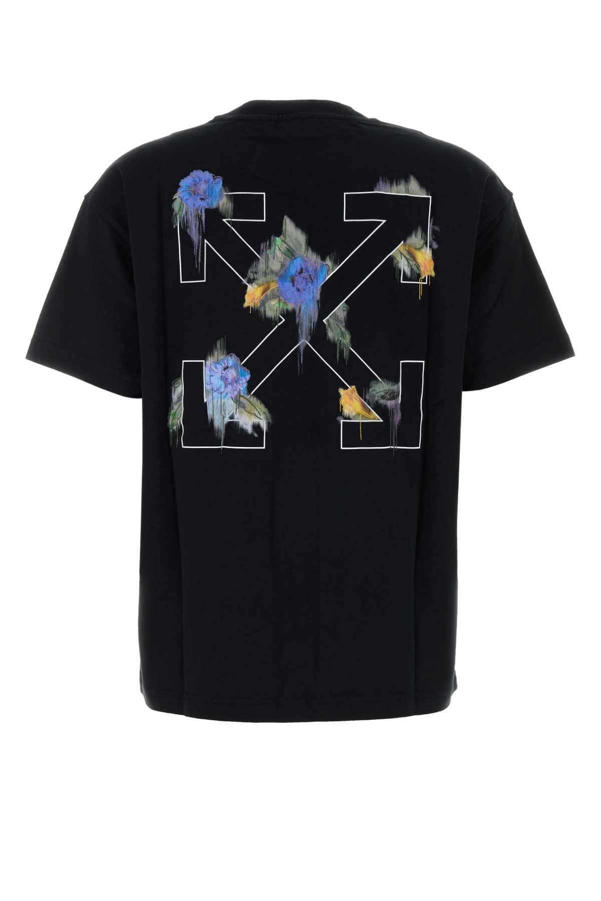 Off White Women Black Cotton T-Shirt OFF-WHITE