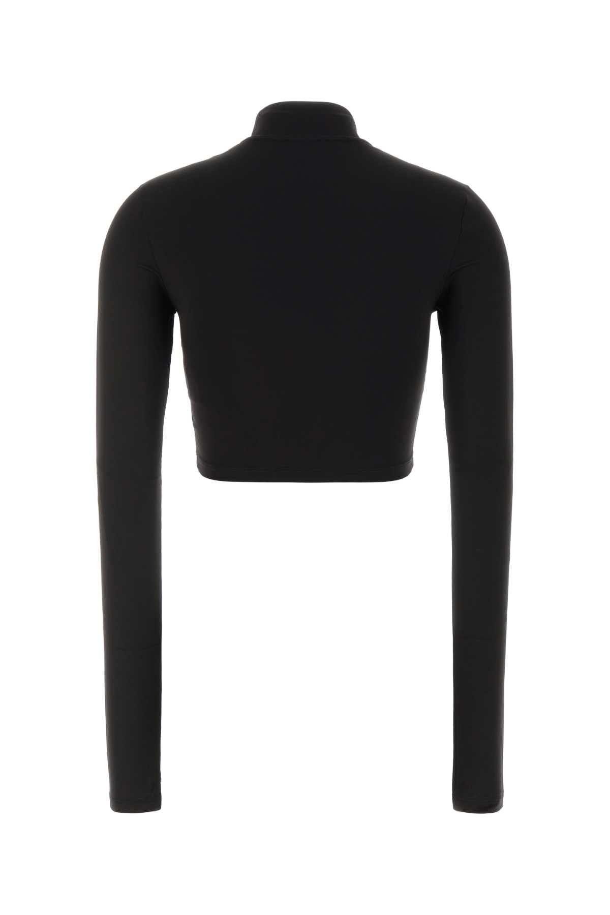 Off White Women Black Stretch Jersey Top OFF-WHITE