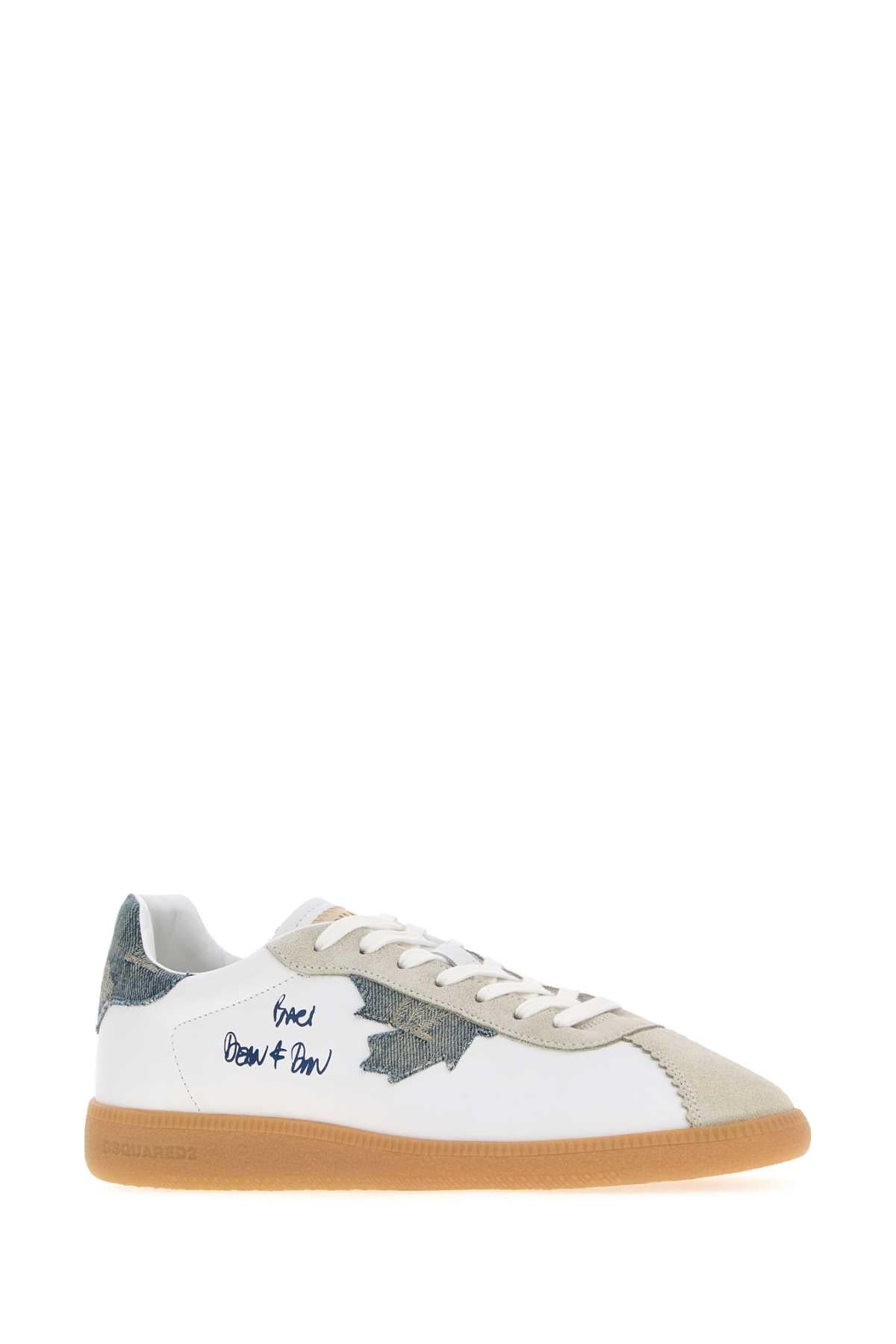 Dsquared Men White Leather Sneakers DSQUARED2