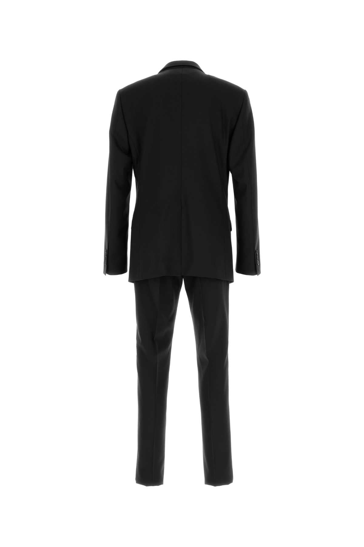 Dolce & Gabbana Men Black Stretch Wool Suit DOLCE & GABBANA