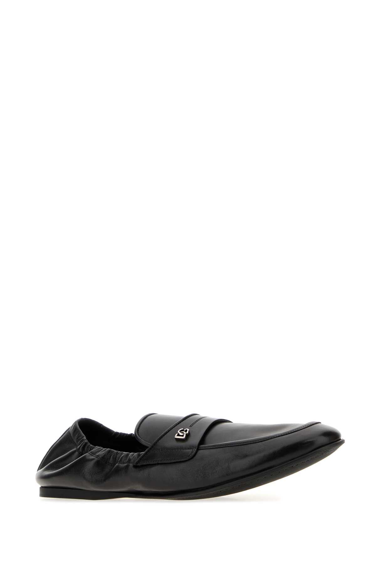 Dolce & Gabbana Men Black Leather Loafers DOLCE & GABBANA