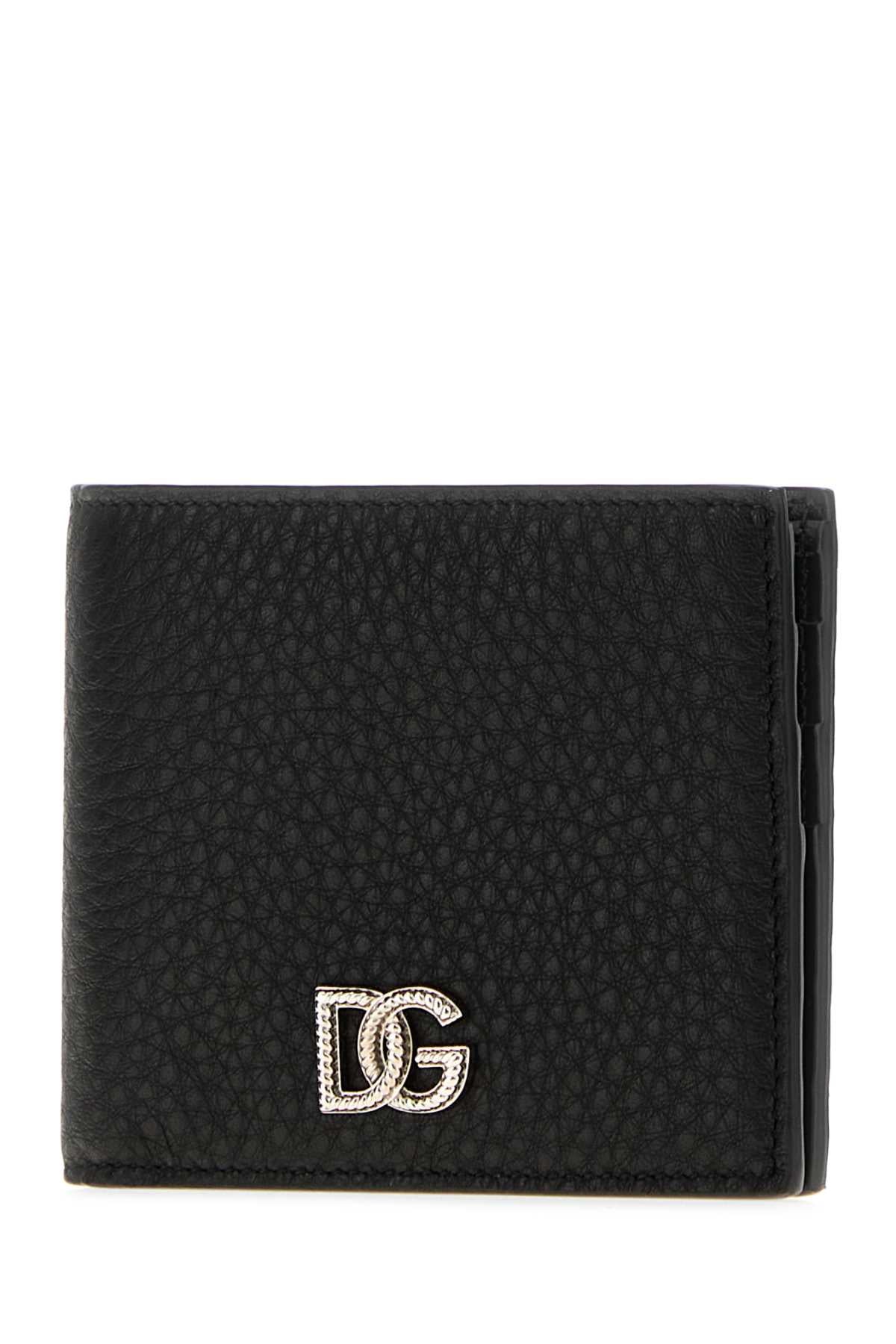 Dolce & Gabbana Men Black Leather Wallet DOLCE & GABBANA