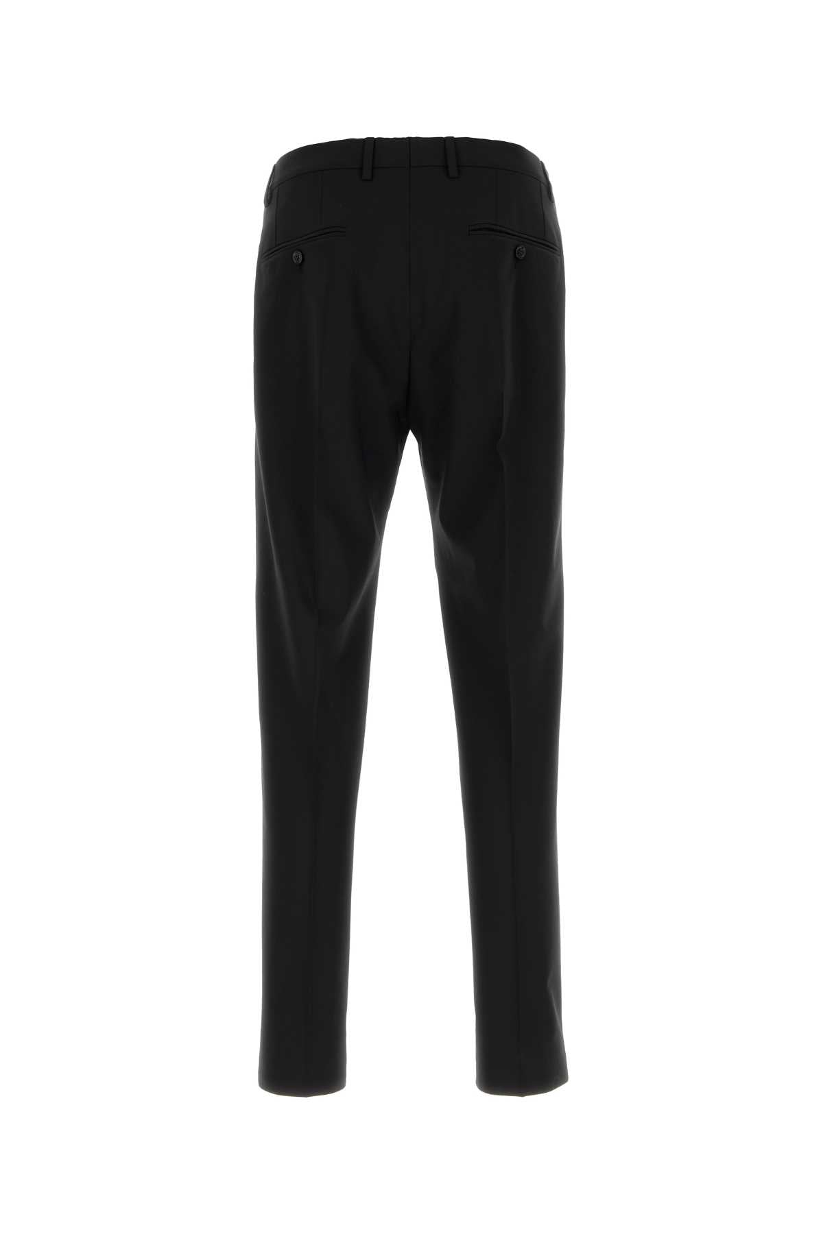 Dolce & Gabbana Men Black Stretch Wool Pant DOLCE & GABBANA