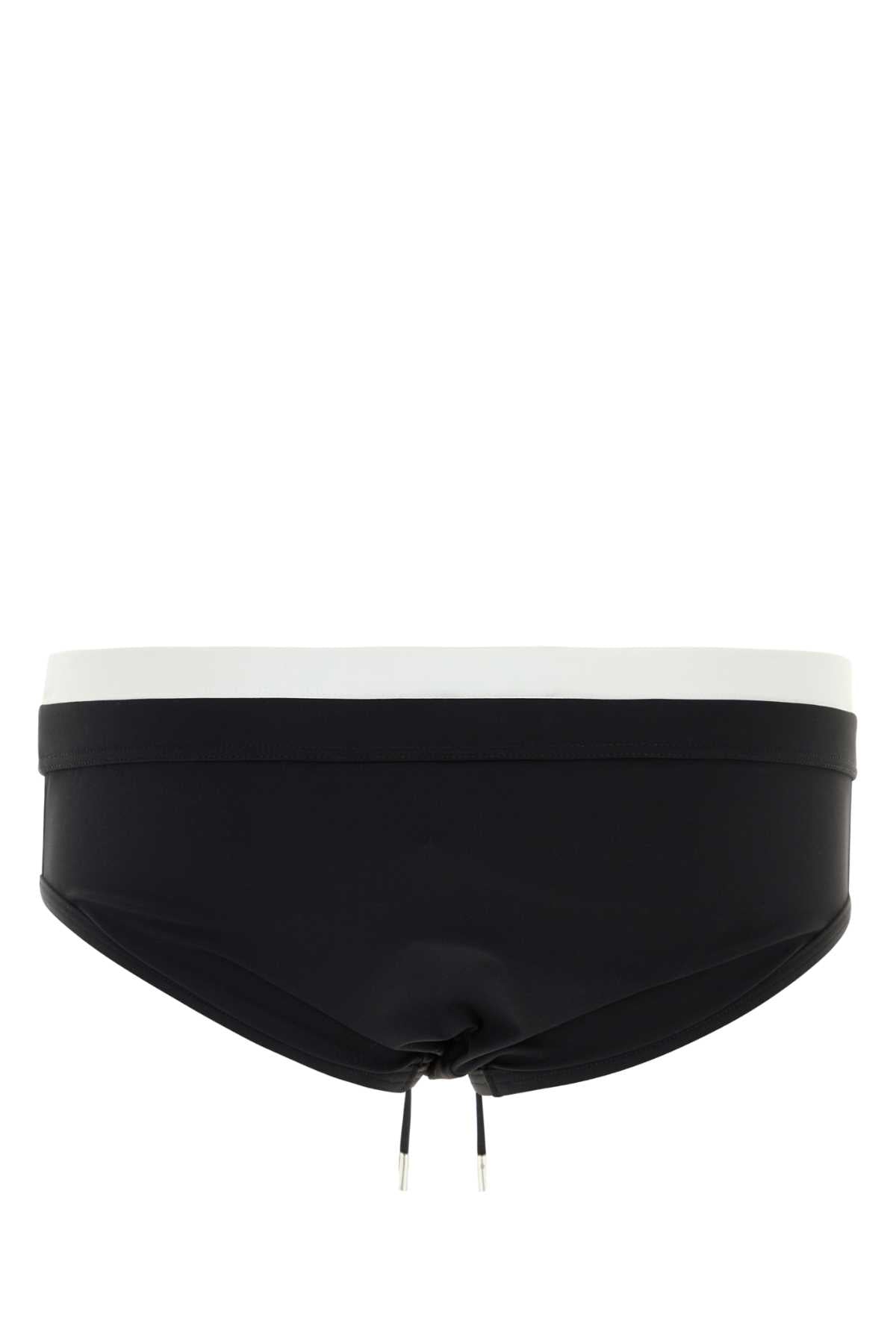 Dolce & Gabbana Men Black Stretch Nylon Swimming Brief DOLCE & GABBANA