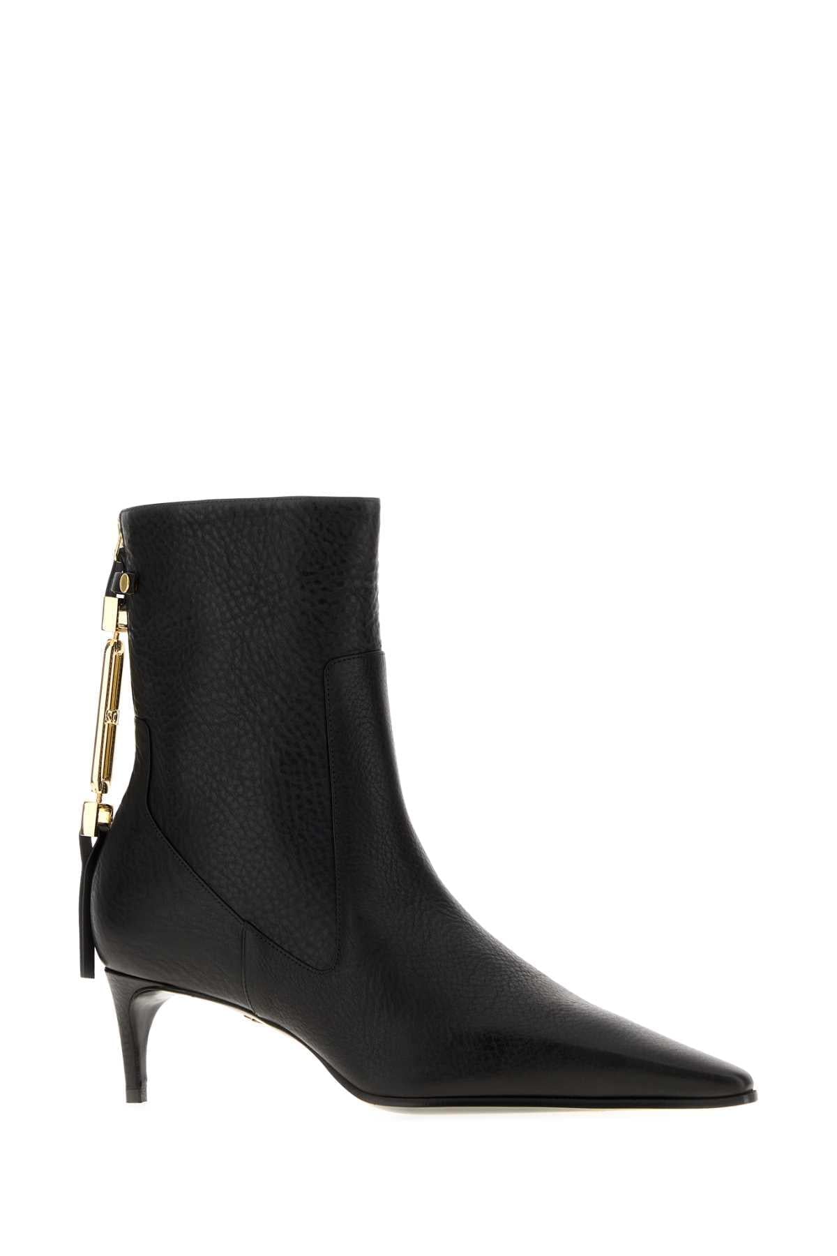 Dsquared Women Black Leather Ankle Boots DSQUARED2
