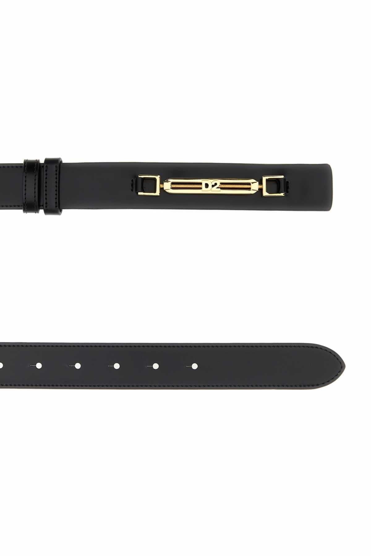 Dsquared Women Black Leather Belt DSQUARED2