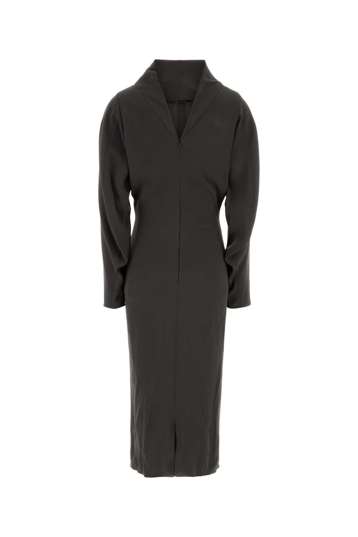 Giorgio Armani Women Dark Grey Stretch Crepe Dress GIORGIO ARMANI