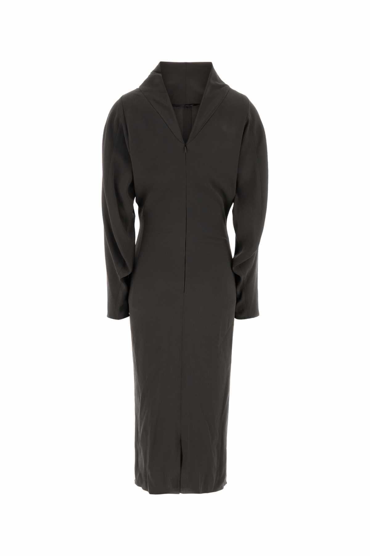 Giorgio Armani Women Dark Grey Stretch Crepe Dress GIORGIO ARMANI