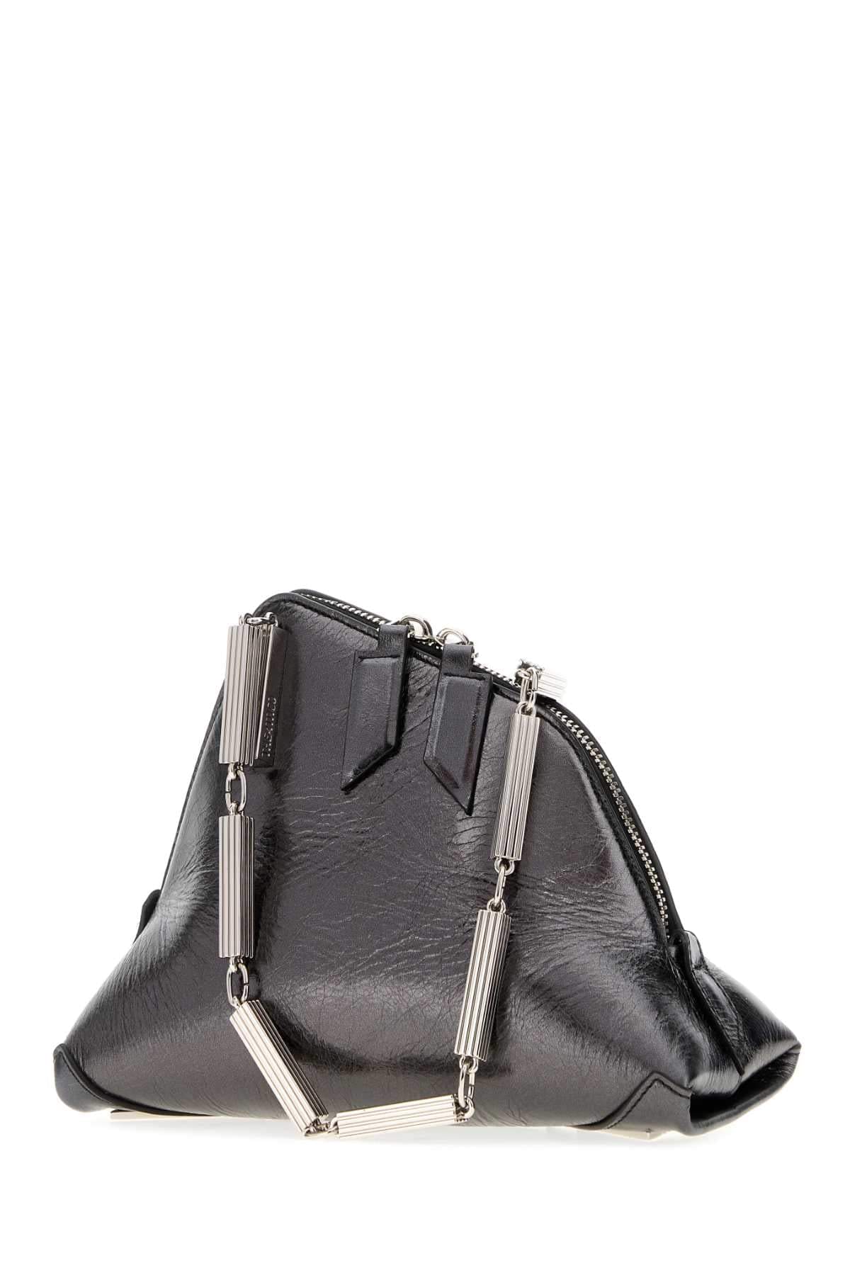 The Attico Women Slate Leather La Scala Handbag THE ATTICO