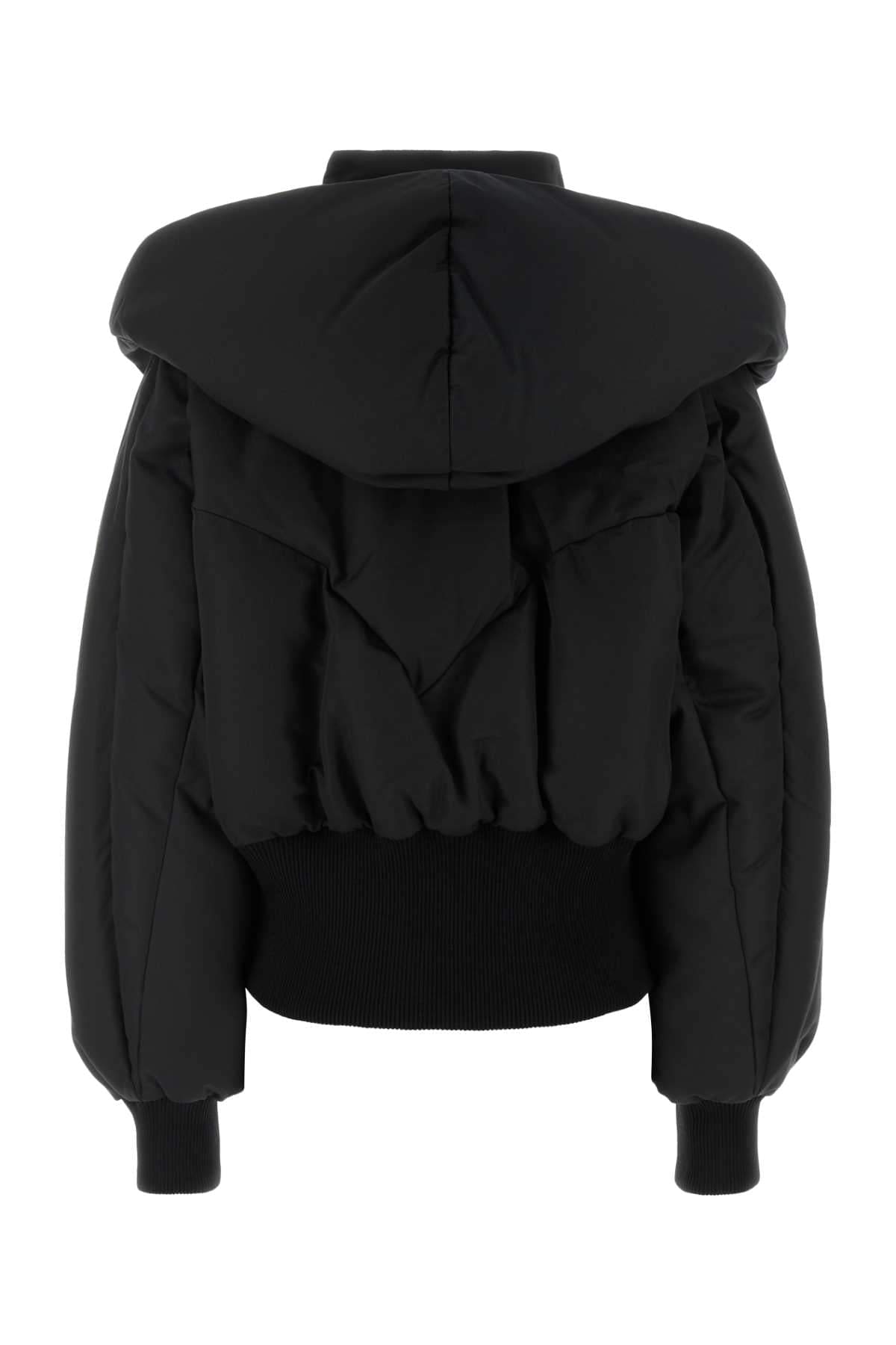 The Attico Women Black Cotton Blend Padded Jacket THE ATTICO