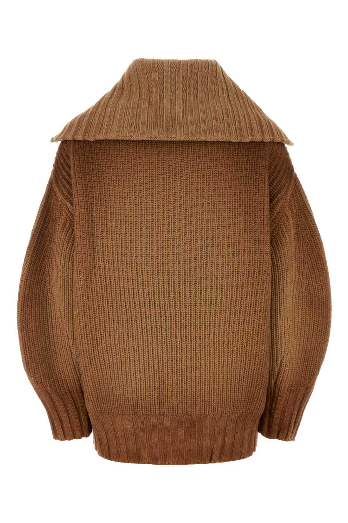 The Attico Women Camel Wool Blend Sweater THE ATTICO