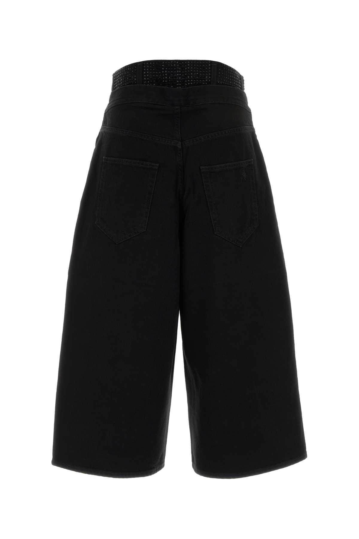 The Attico Women Black Denim Bermuda Shorts THE ATTICO