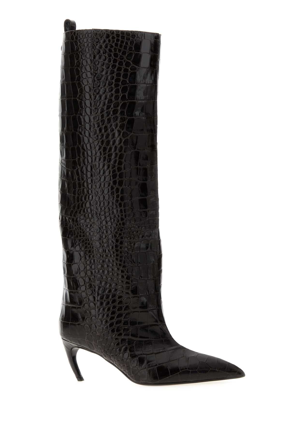 The Attico Women Dark Brown Leather Lea Boots THE ATTICO