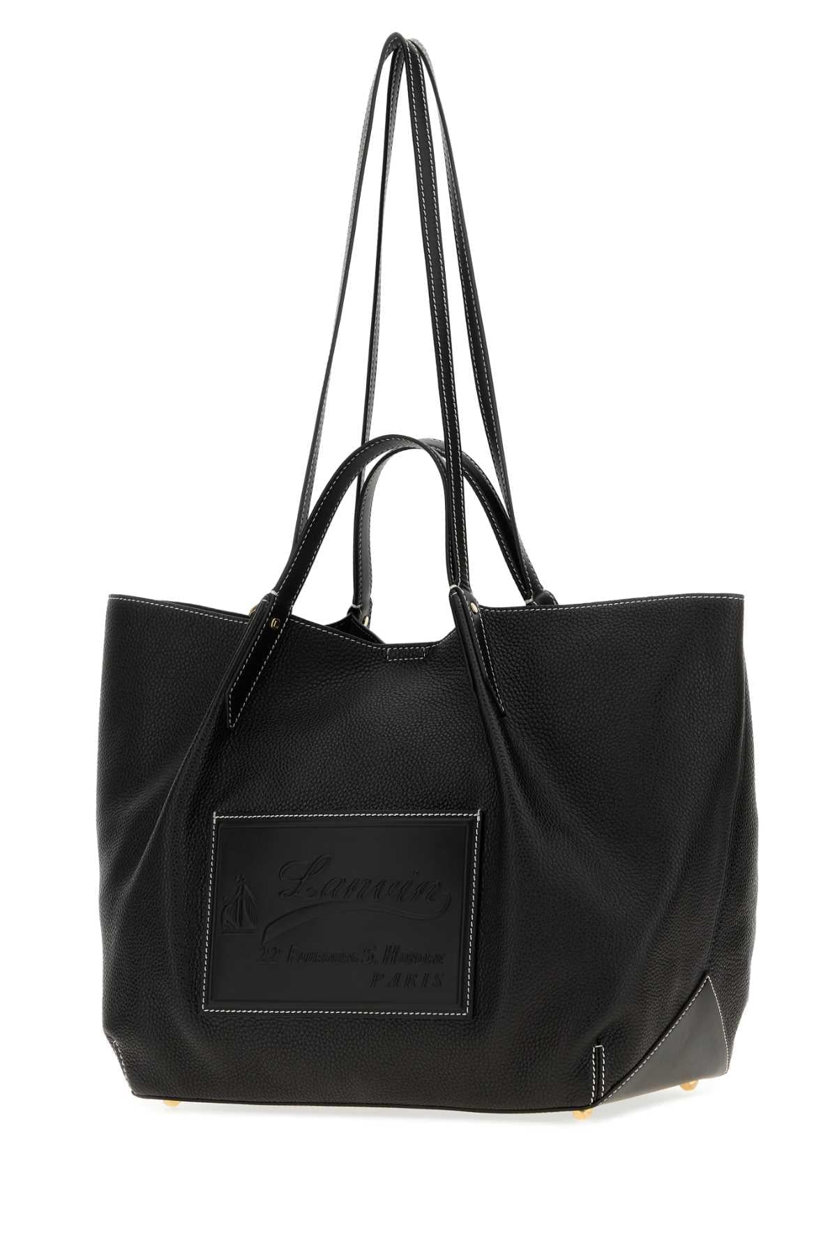 Lanvin Women Black Leather Shopping Bag LANVIN