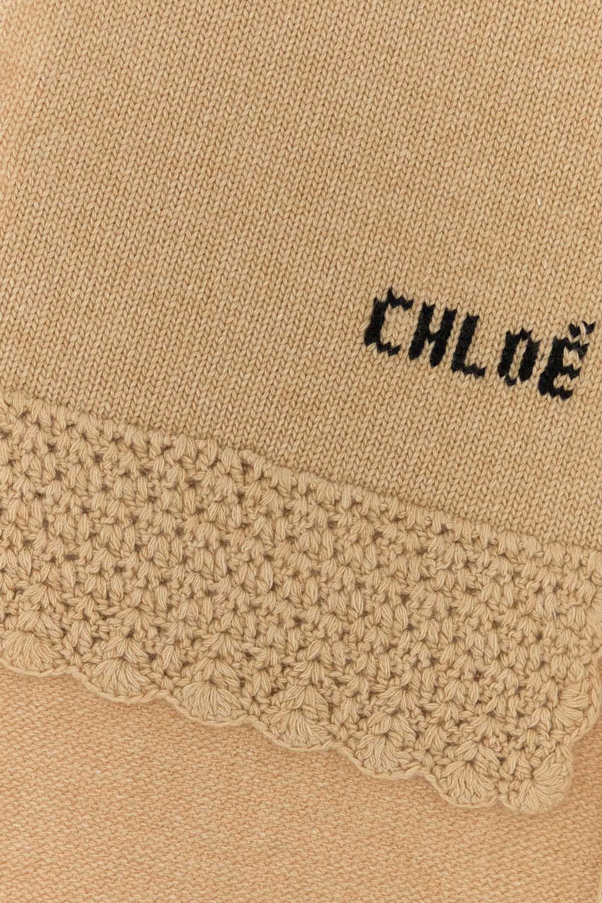 Chloe Women Beige Wool Scarf CHLOE