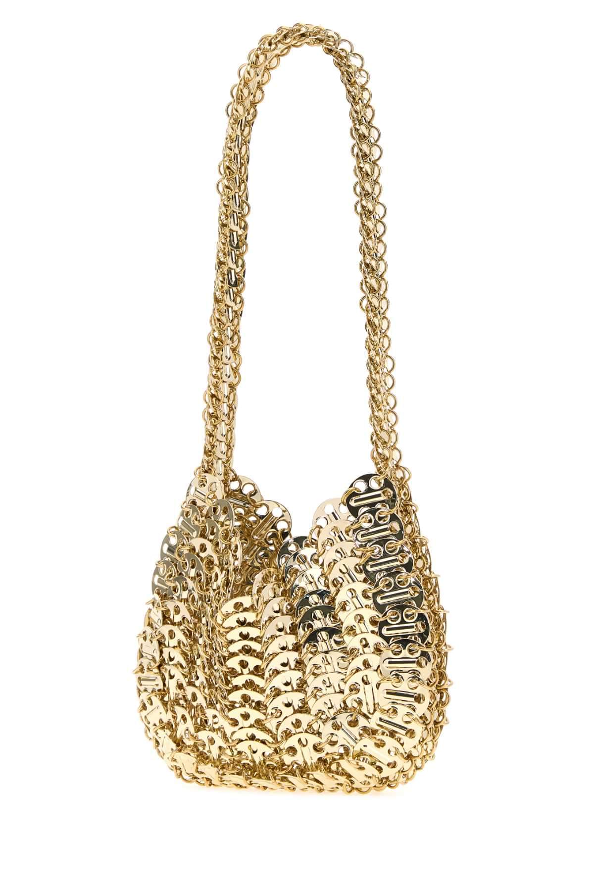 Rabanne Women Gold Metal Knit 1969 Moon Shoulder Bag PACO RABANNE