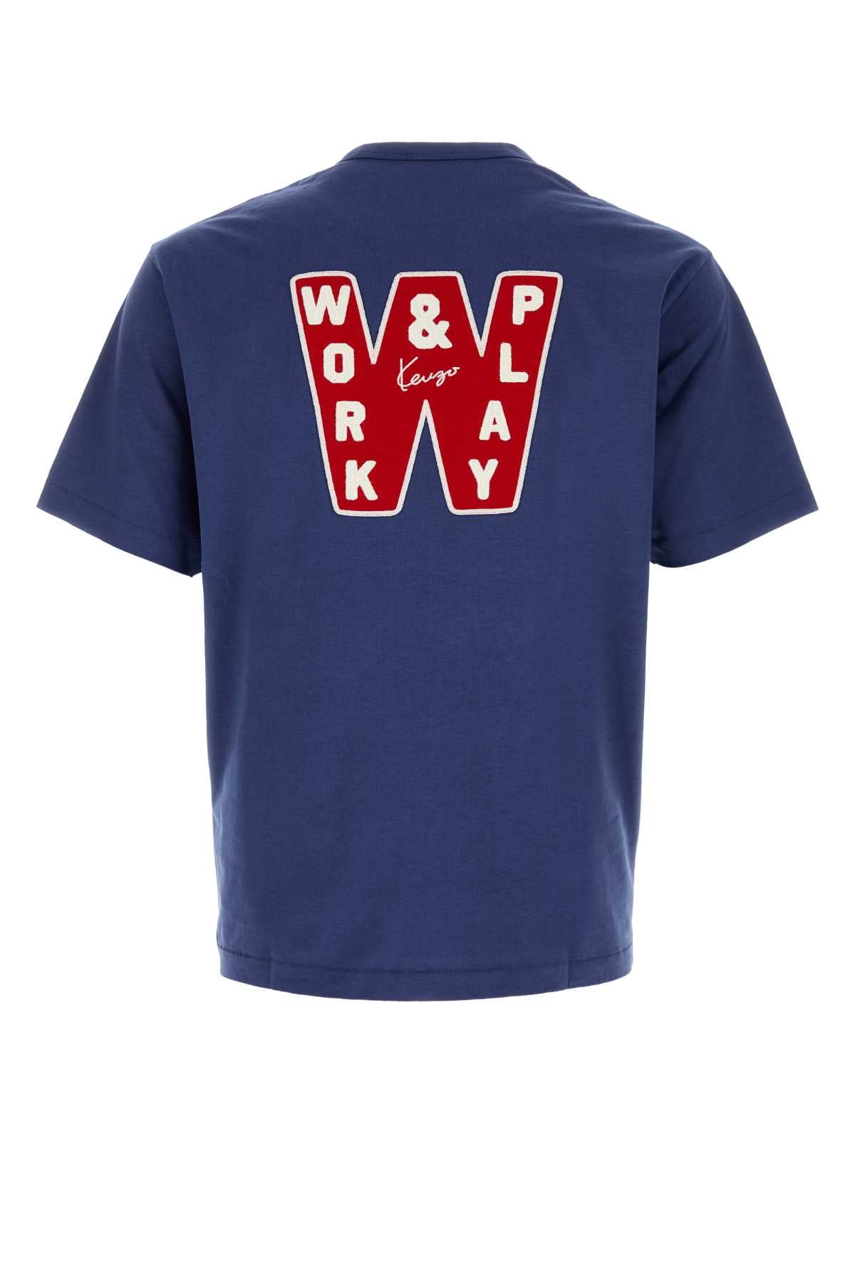 Kenzo Men Blue Cotton T-Shirt KENZO