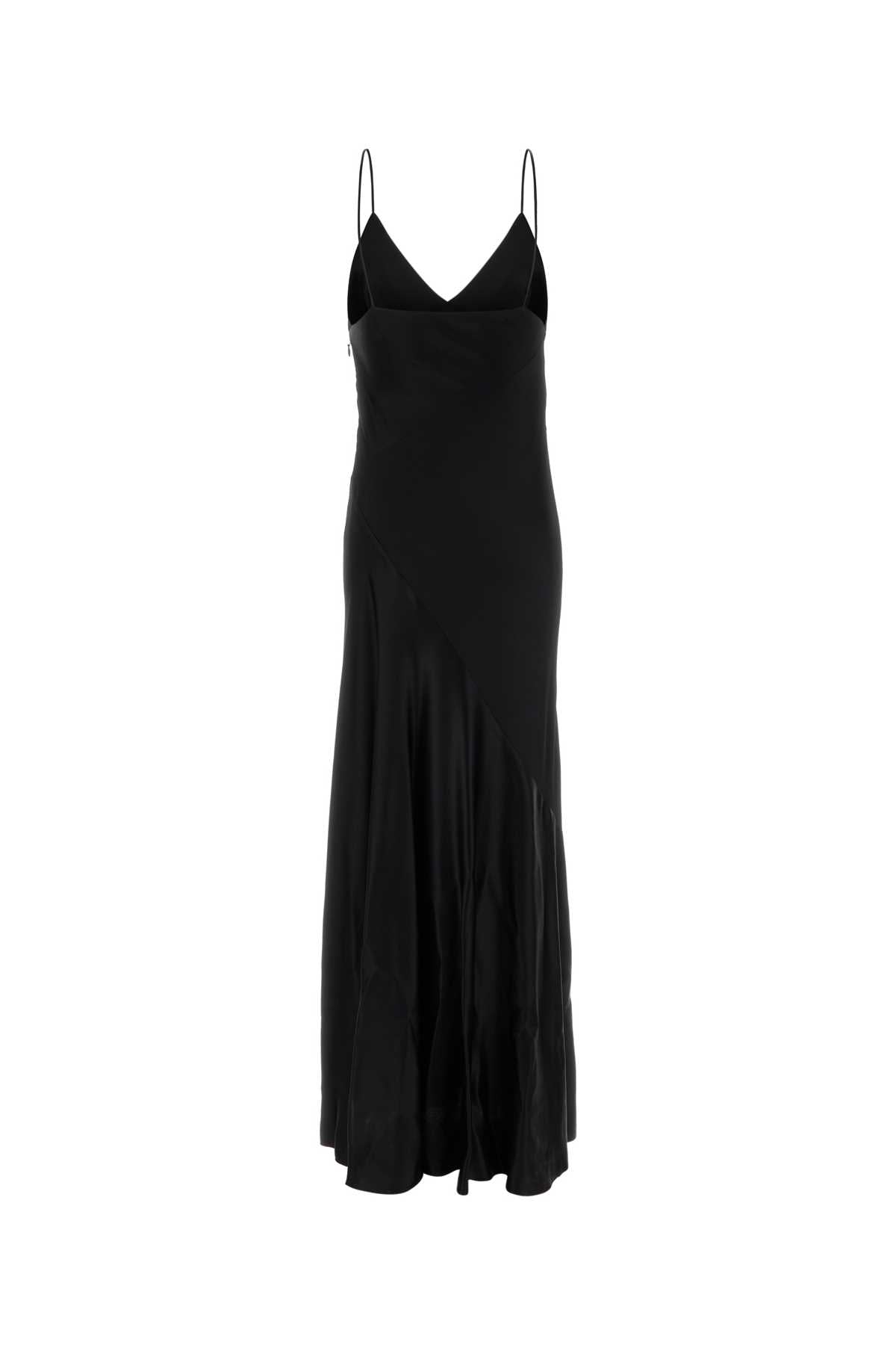 Alberta Ferretti Women Black Satin Dress ALBERTA FERRETTI