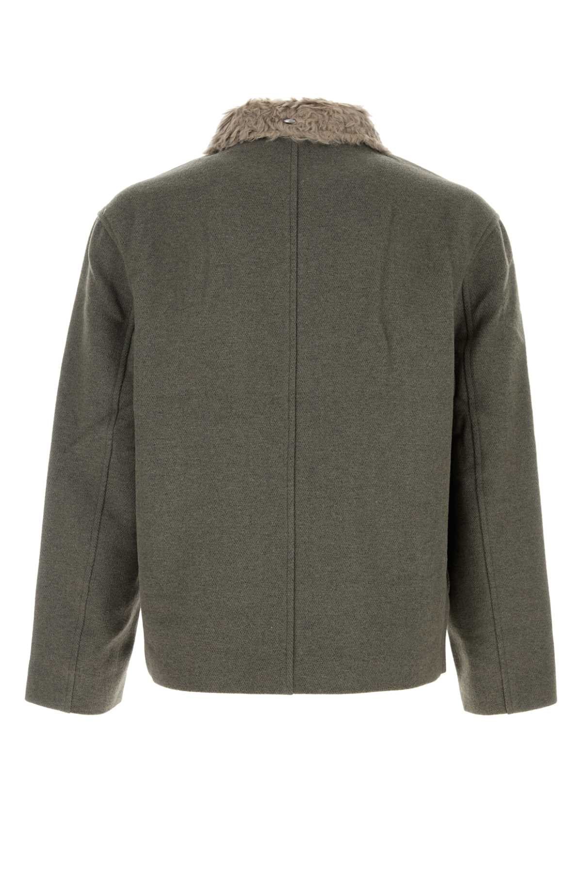 Our Legacy Men Dark Grey Wool Blend Jacket OUR LEGACY