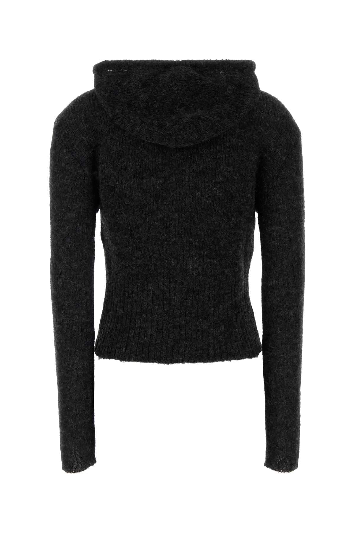 Our Legacy Women Charcoal Alpaca Blend Sweatshirt OUR LEGACY