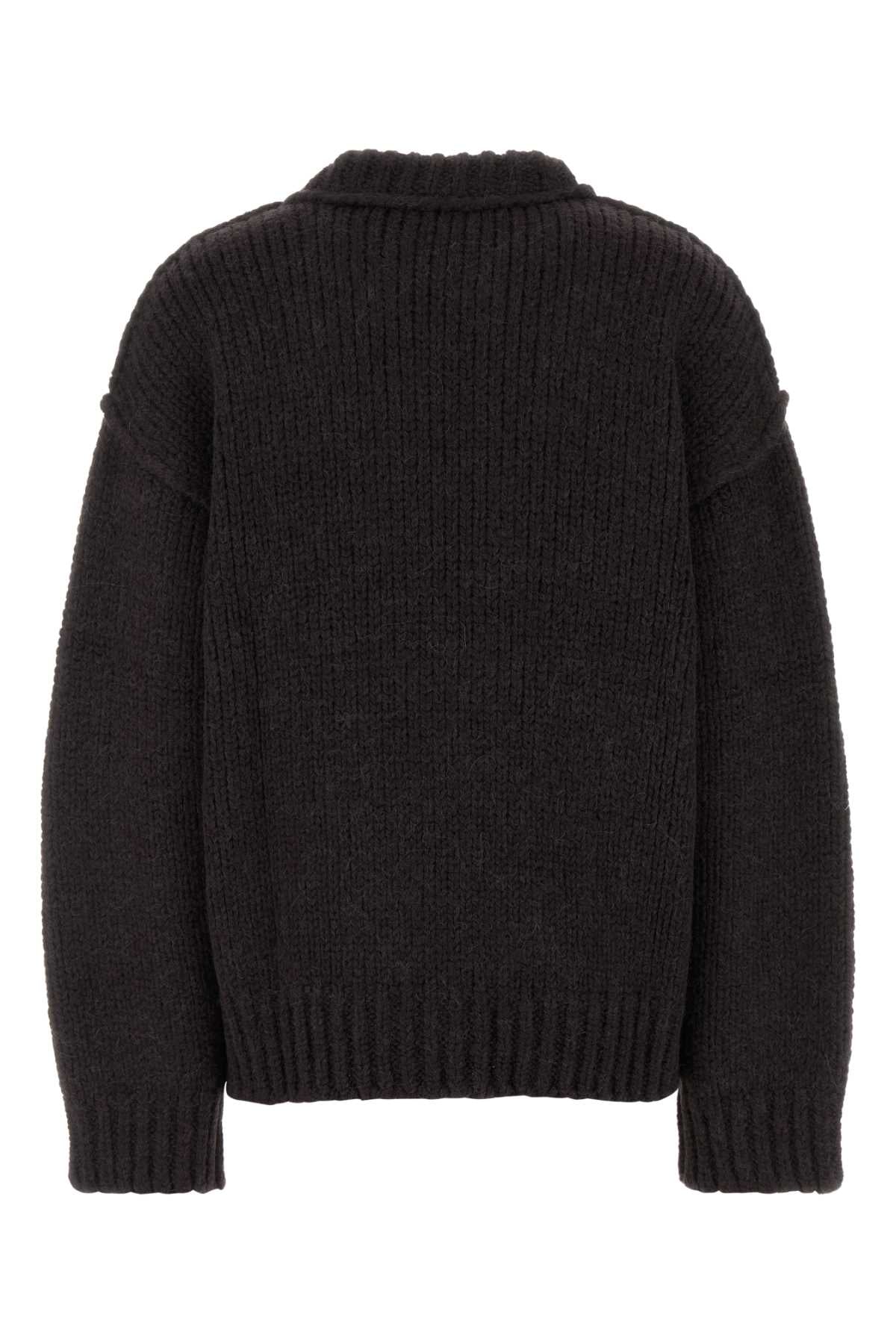 Our Legacy Women Dark Brown Wool Blend Sweater OUR LEGACY