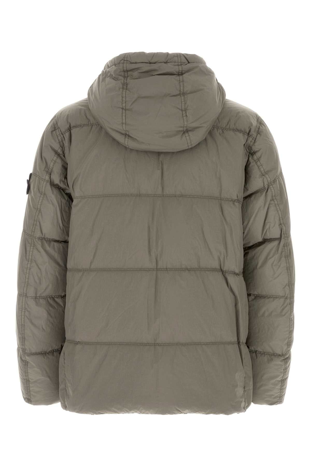 Stone Island Men Grey Nylon Down Jacket STONE ISLAND