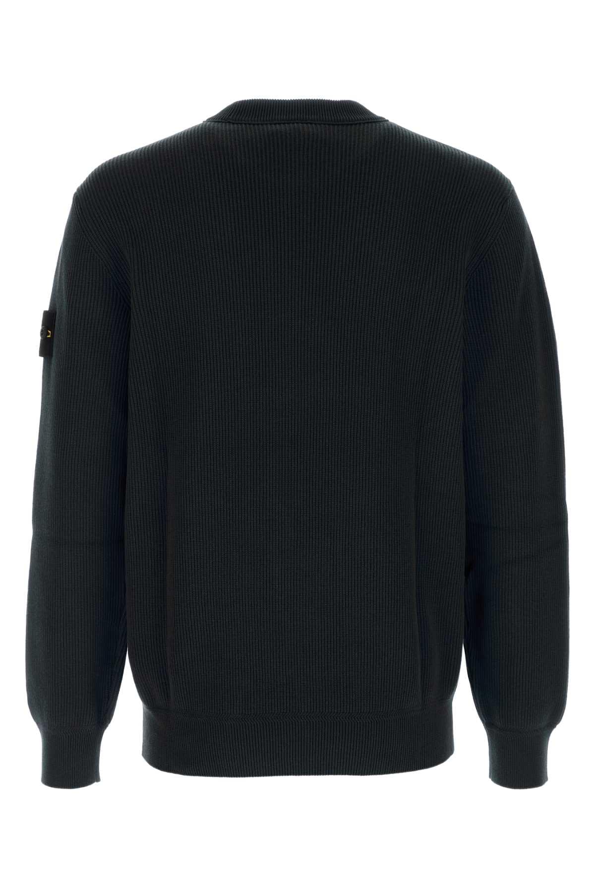 Stone Island Men Black Cotton Sweater STONE ISLAND