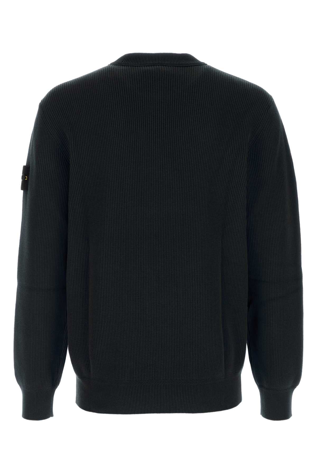Stone Island Men Black Cotton Sweater STONE ISLAND