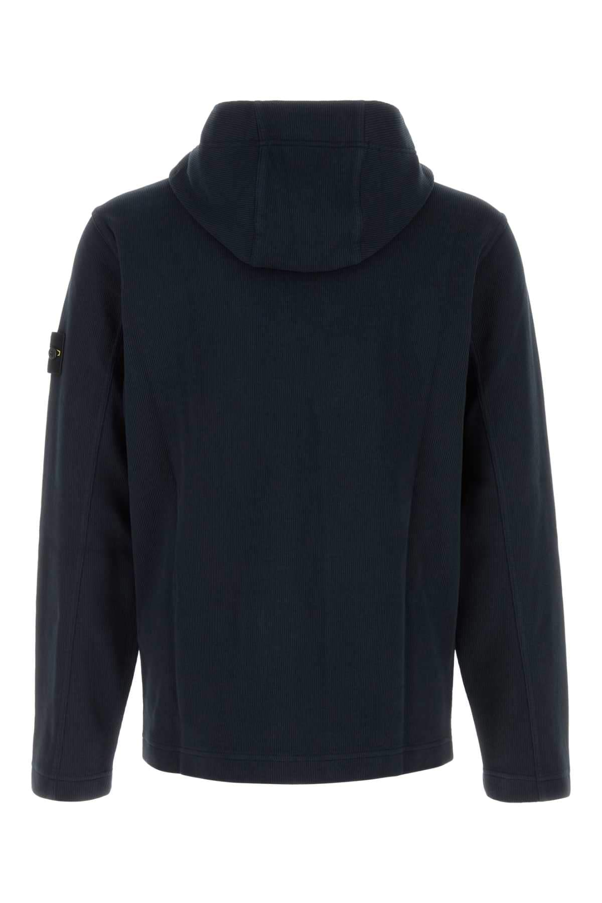 Stone Island Men Navy Blue Cotton Sweatshirt STONE ISLAND