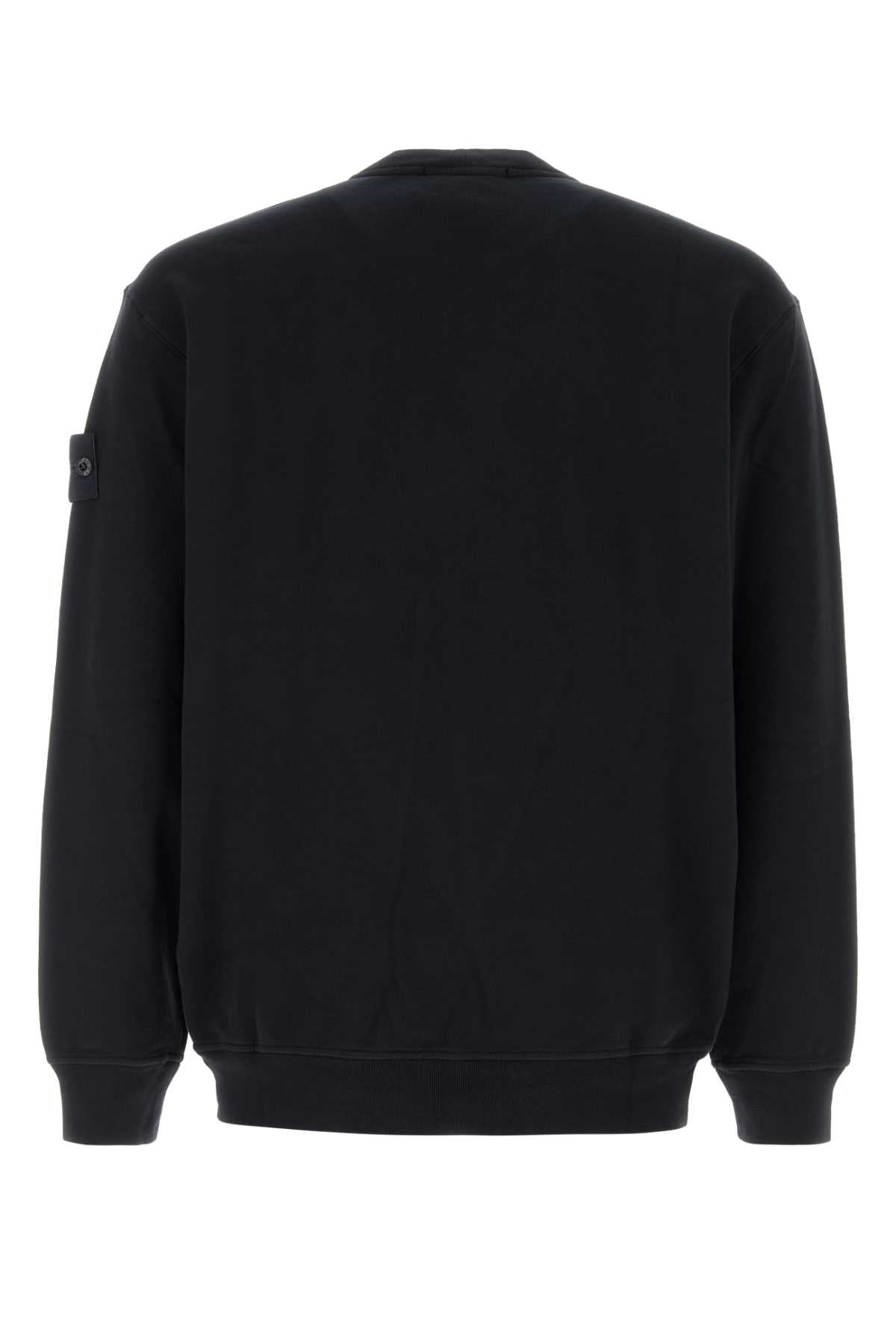Stone Island Men Black Stretch Cotton Sweatshirt STONE ISLAND
