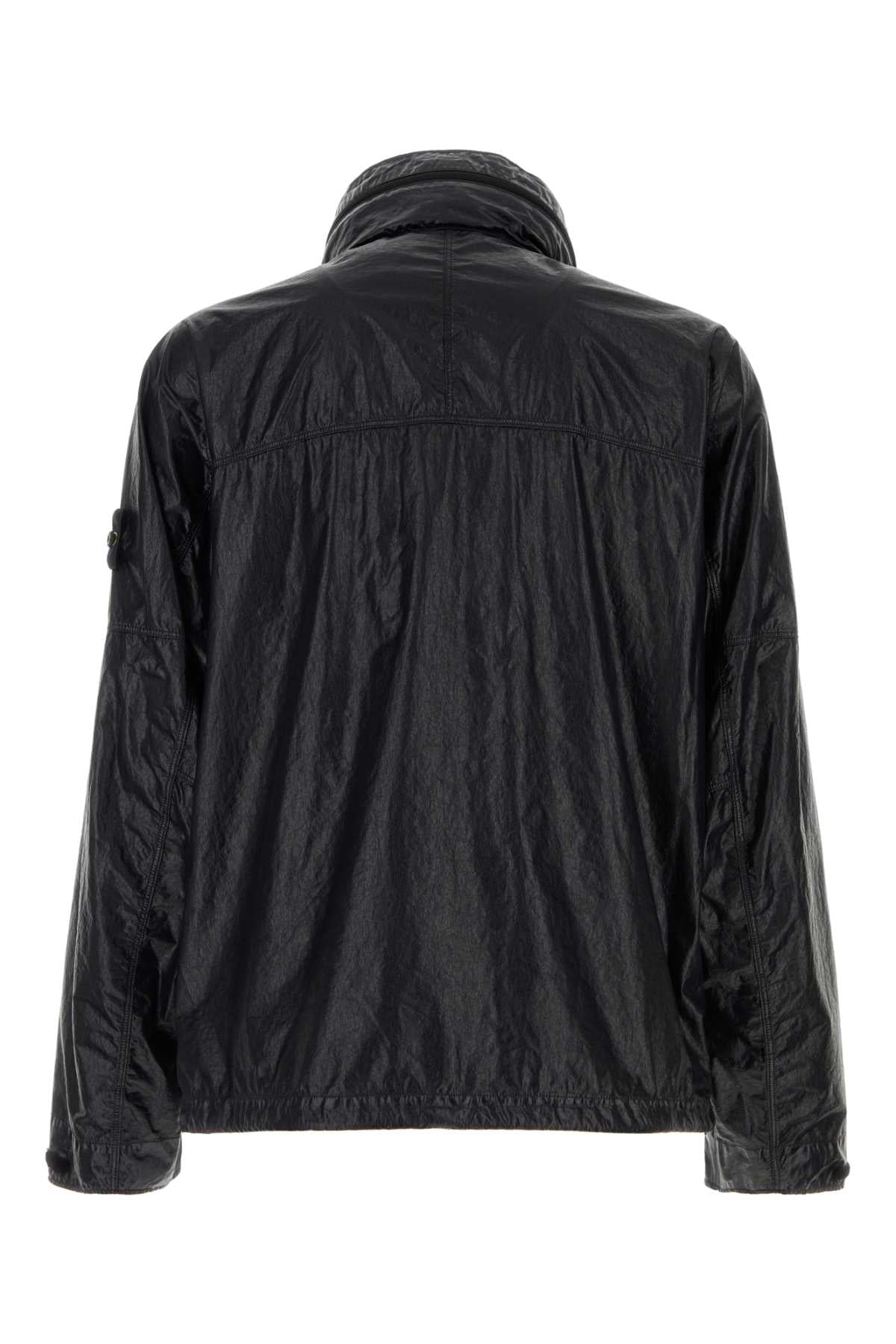 Stone Island Men Black Nylon Jacket STONE ISLAND