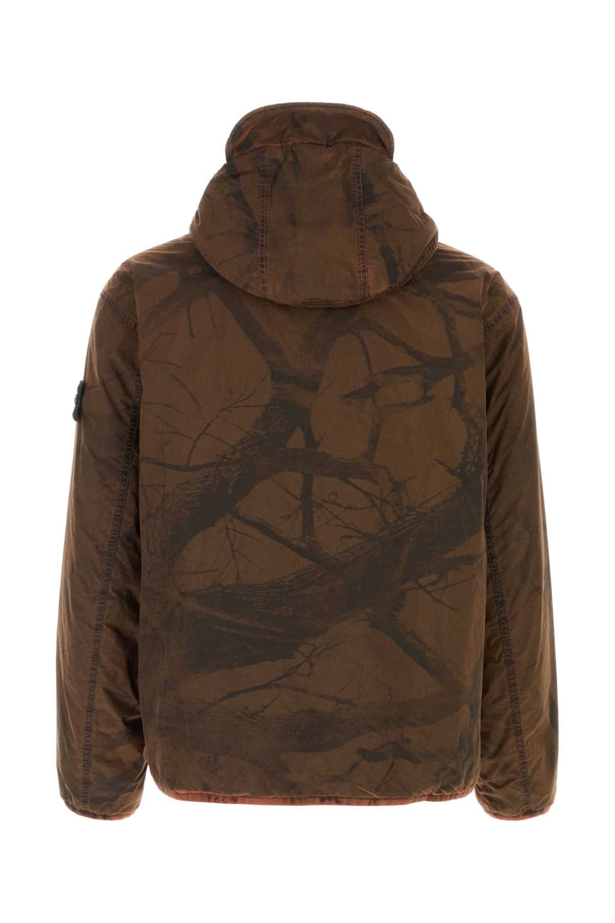 Stone Island Men Printed Nylon Padded Jacket STONE ISLAND