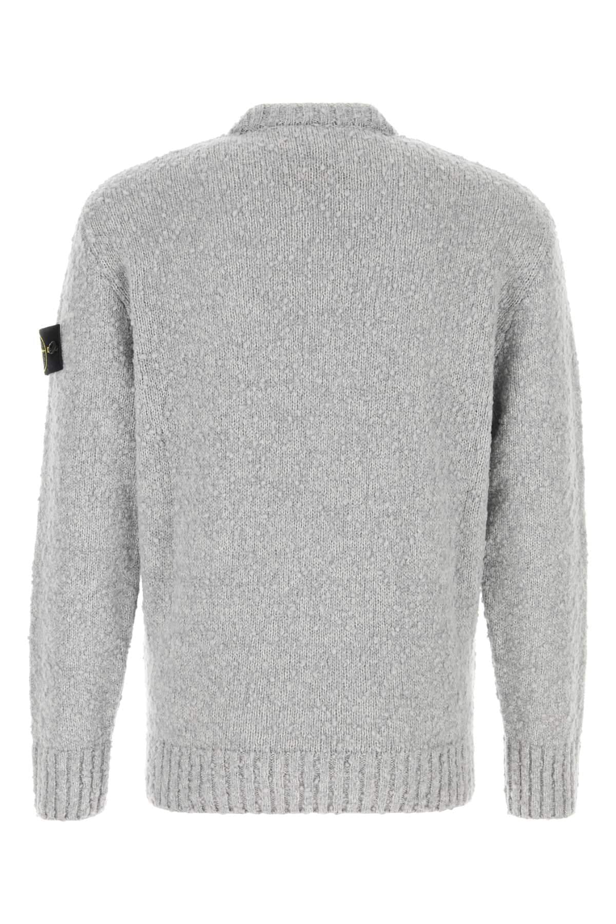 Stone Island Men Light Grey Wool Blend Sweater STONE ISLAND