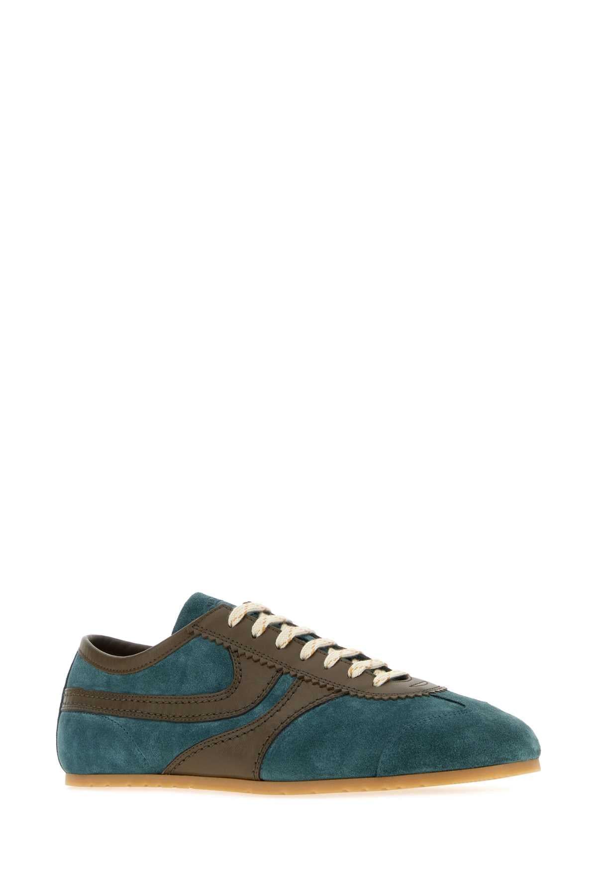 Dries Van Noten Men Two-Tone Suede And Leather Sneakers DRIES VAN NOTEN