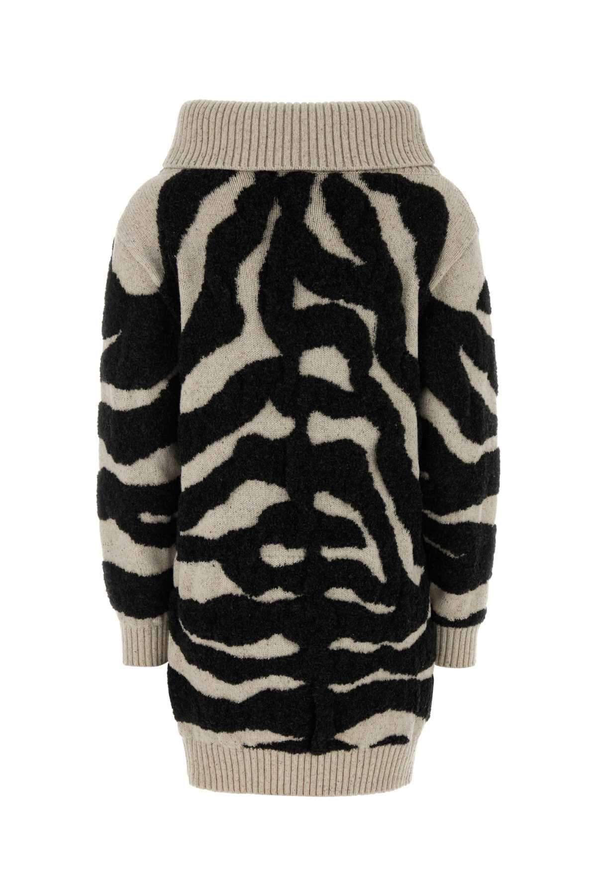 Moschino Women Sand Wool Blend Sweater Dress MOSCHINO