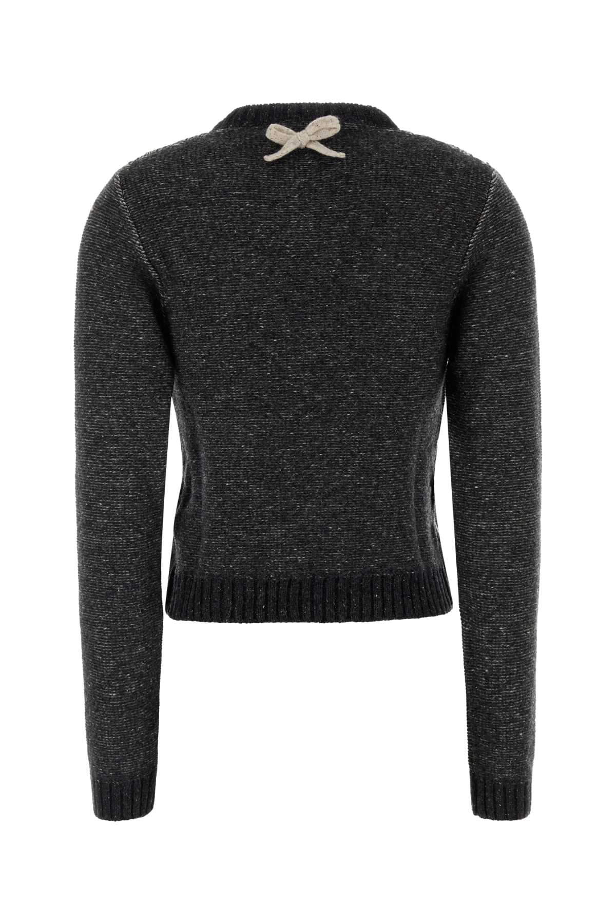 Moschino Women Charcoal Wool Blend Sweater MOSCHINO