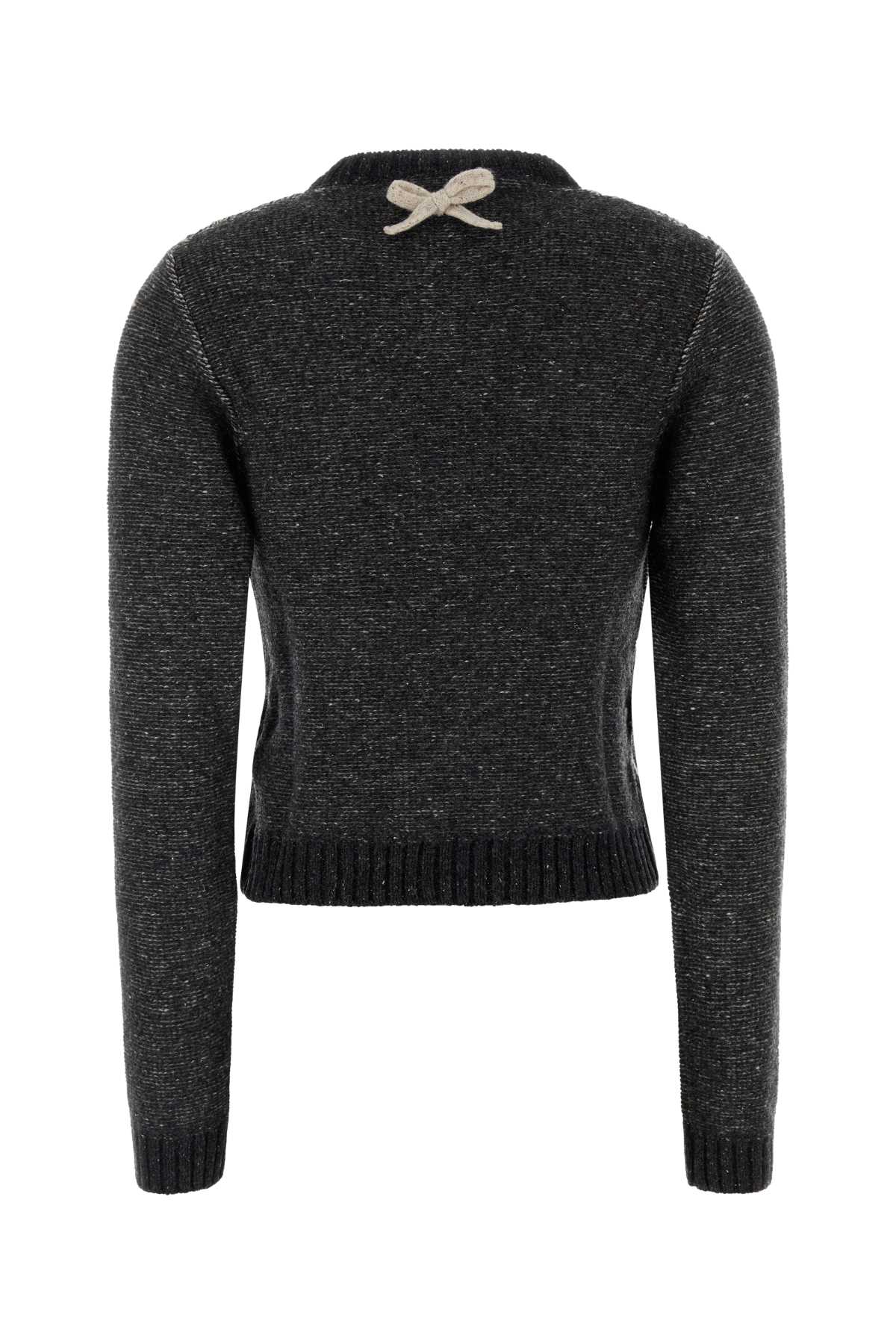 Moschino Women Charcoal Wool Blend Sweater MOSCHINO