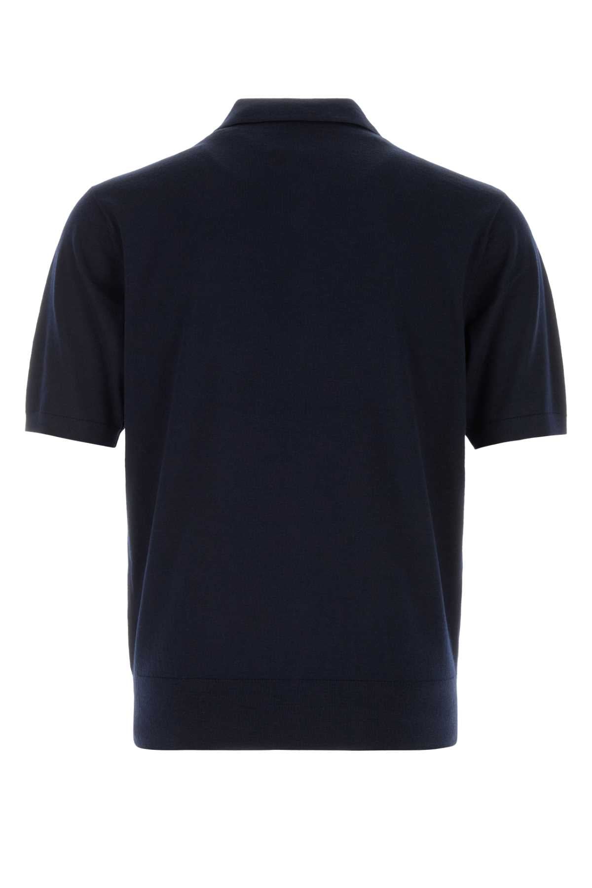 Dries Van Noten Men Navy Blue Wool Murice Solo Shirt DRIES VAN NOTEN
