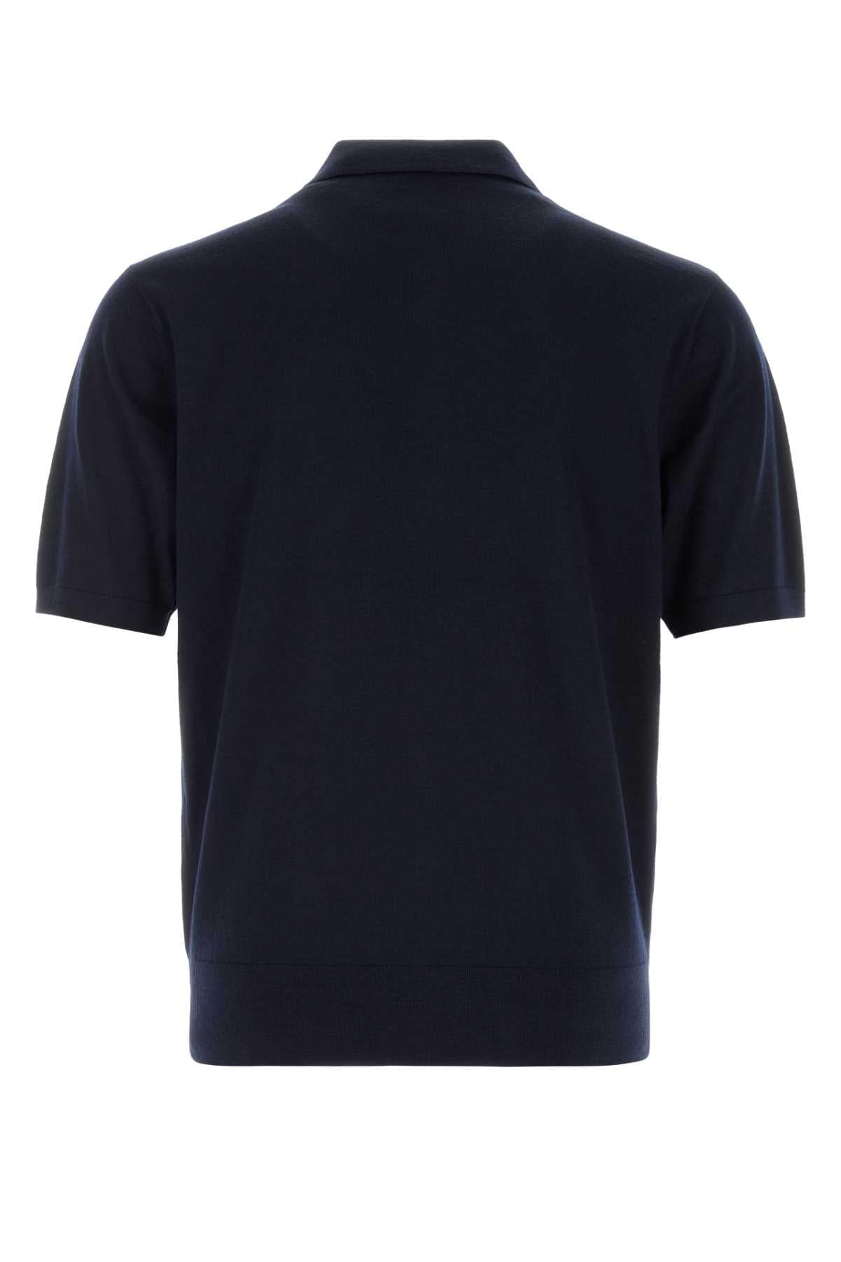 Dries Van Noten Men Navy Blue Wool Murice Solo Shirt DRIES VAN NOTEN