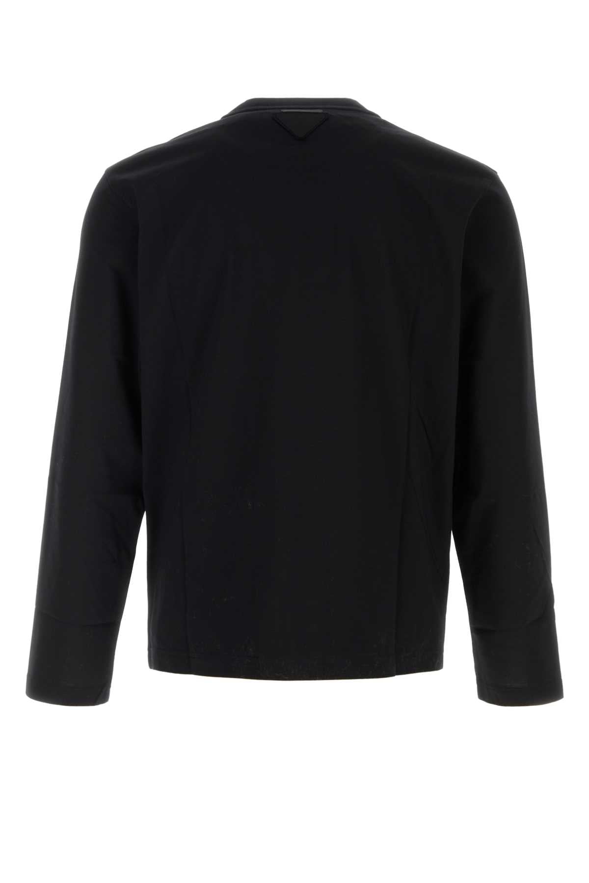 Prada Men Black Cotton T-Shirt Set PRADA
