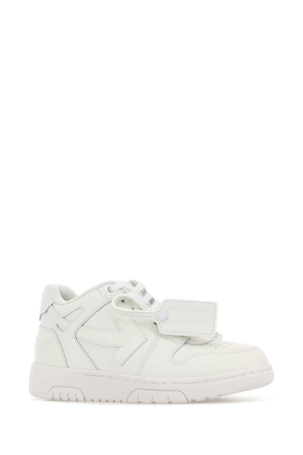 Off White Women White Leather Out Of Office Sneakers OFF-WHITE