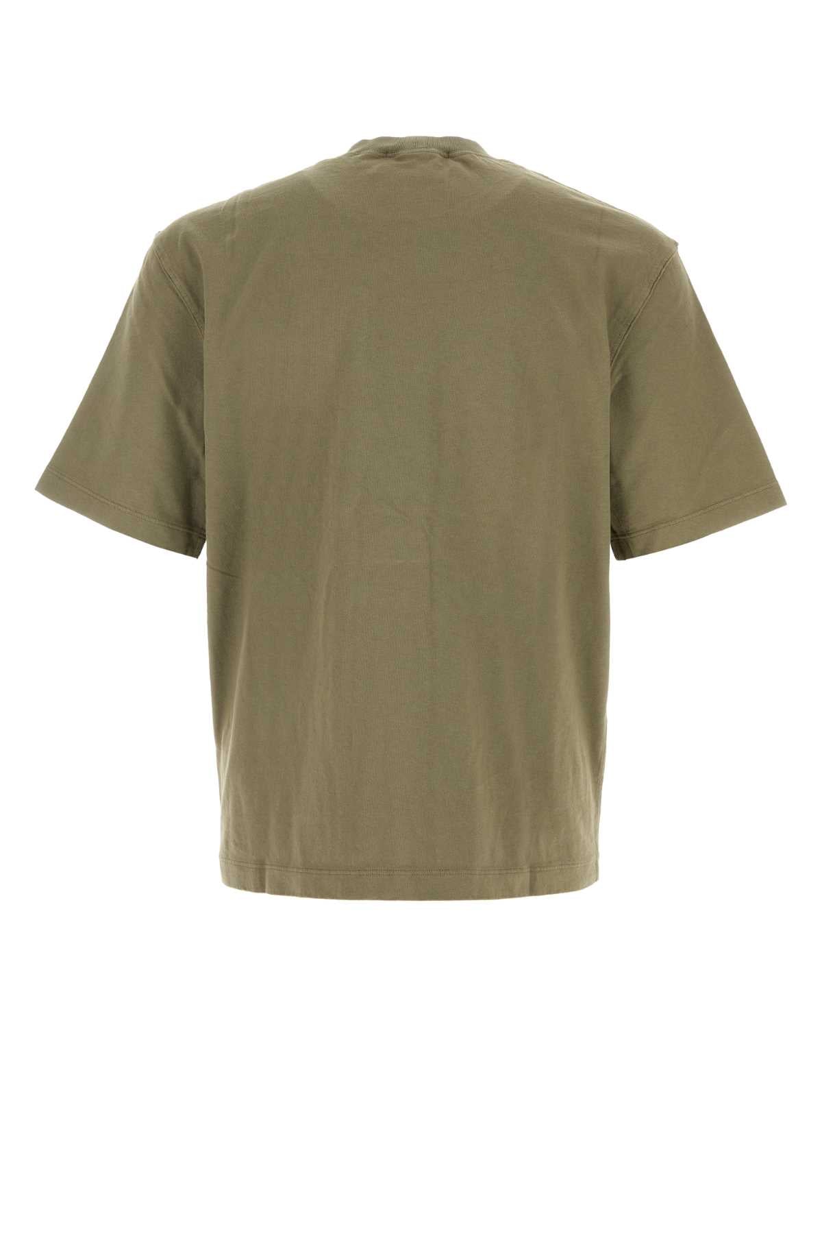 Stone Island Men Olive Green Cotton T-Shirt STONE ISLAND