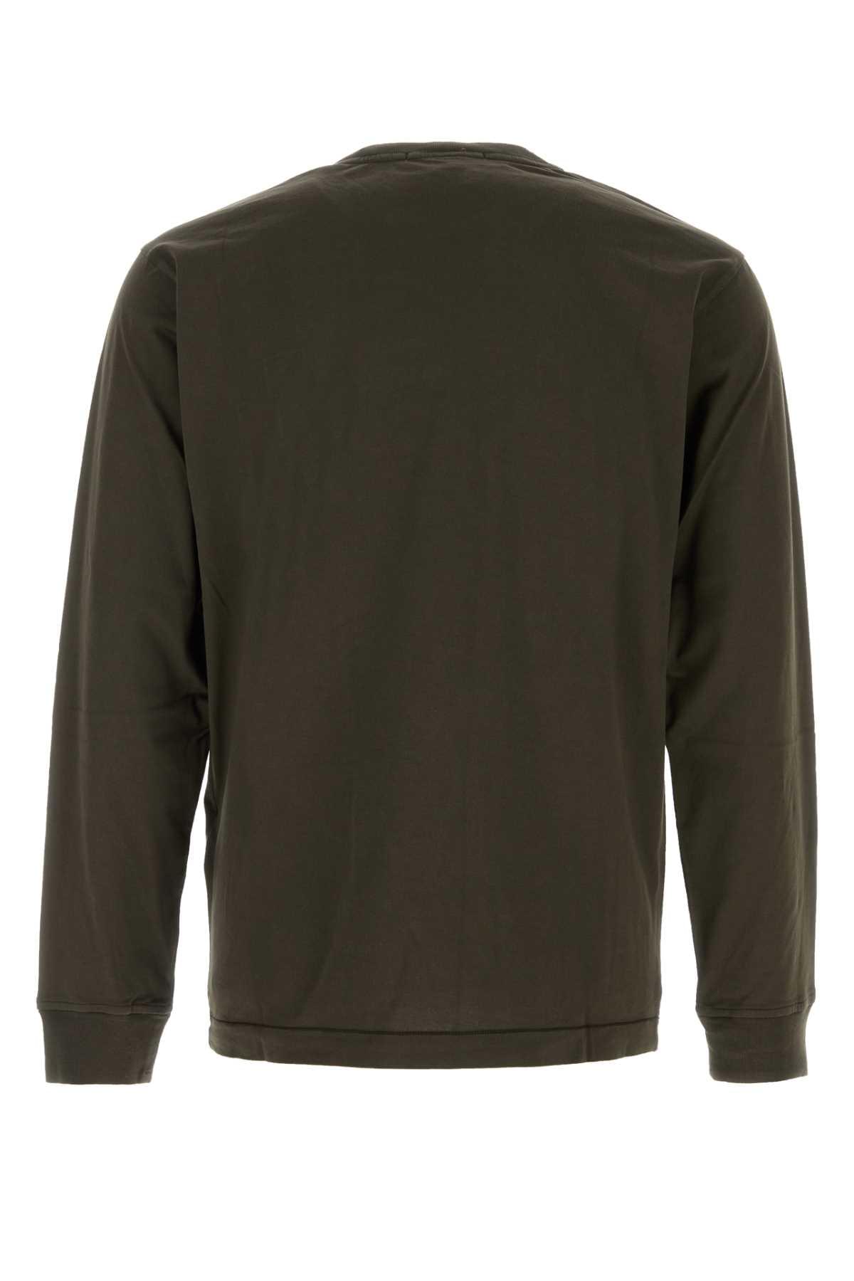 Stone Island Men Khaki Cotton T-Shirt STONE ISLAND
