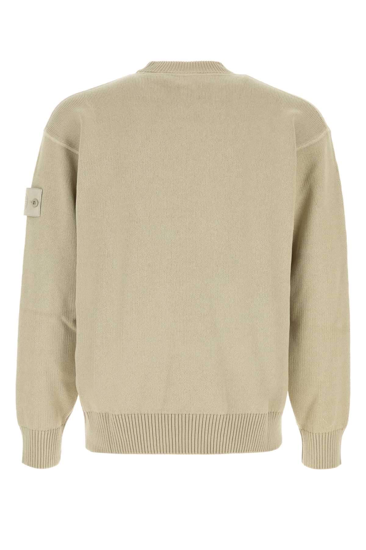 Stone Island Men Beige Cotton Blend Sweater STONE ISLAND